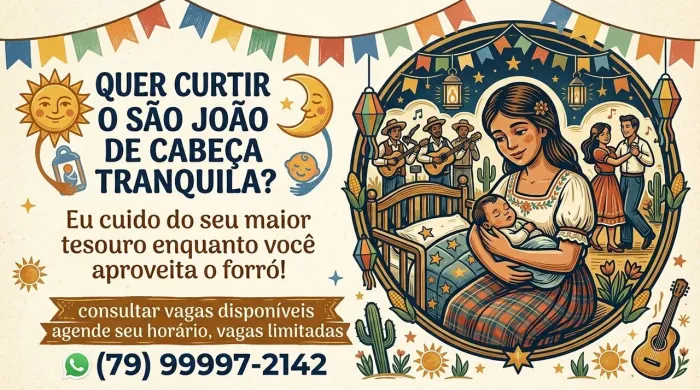 Babá disponível arraiá do povo