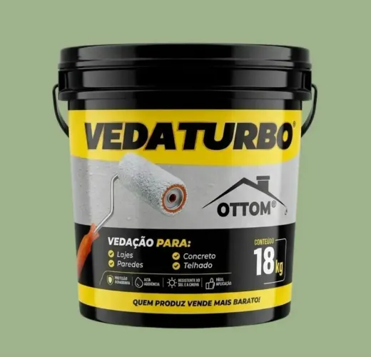 Tinta Emborrachada Vedaturbo Laje e Parede (Cor Concreto)