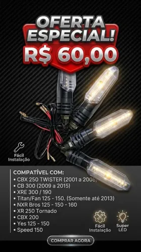 Setas Led modelo Twister 250