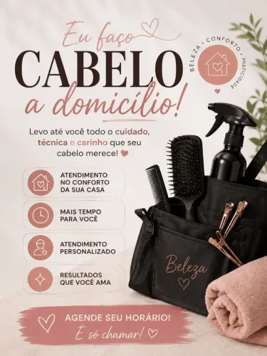 Cabelo a domicílio ( Escova e Prancha ) 