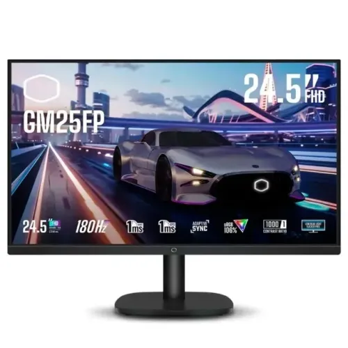 MONITOR GAMER COOLER MASTER 24.5" FHD 180HZ 1MS IPS DP/HDMI HDR ADAPTIVE SYNC GM25FP NOVO!