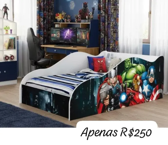 Cama infantil Os Vingadores LEIA ANÚNCIO 