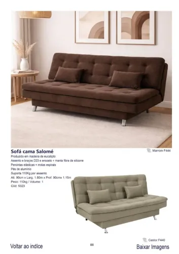 SOFA CAMA SALOMÉ - LARGURA 1.8