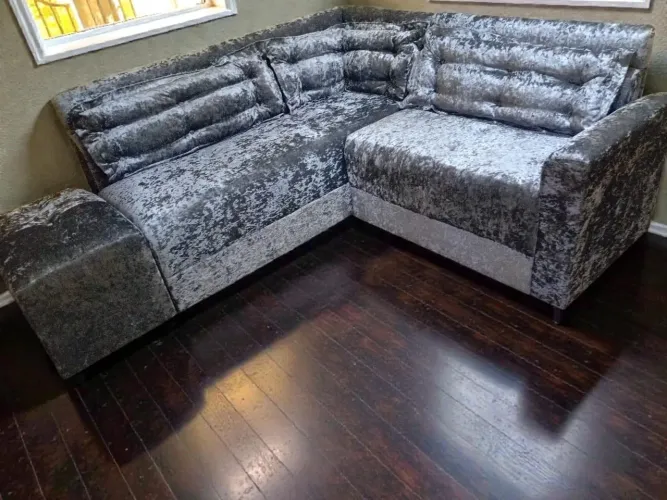 Sofá 5 lugares veludo 