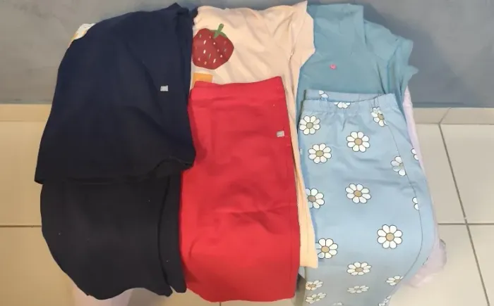 Conjuntos (3 shorts cotton + 3 blusas algodão) Hering Kids 16 anos