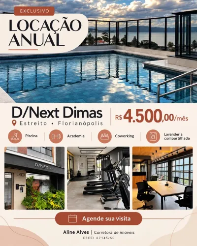 Locação Anual no exclusivo DNext Dimas