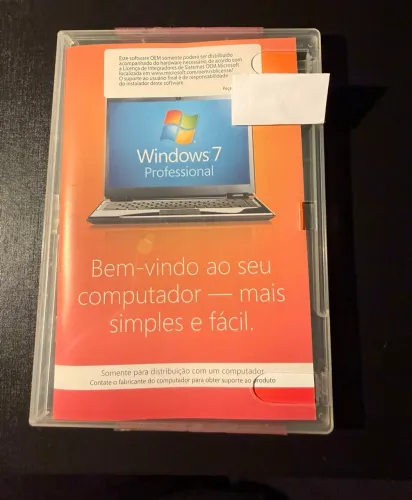 Windows 7 Professional SP1 64 Bits Original Microsoft OEM - Estojo Interno Lacrado + COA
