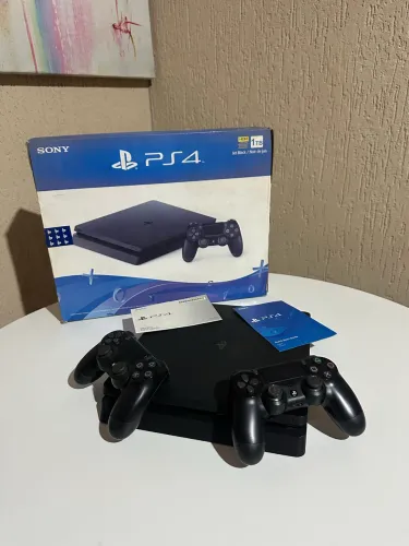 PS4 Slim 1TB Completo | 2 Controles Originais + Caixa + Bolsa | Impecável
