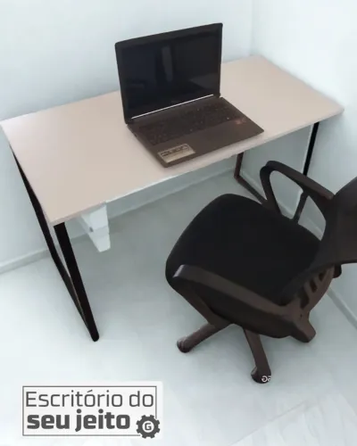 Mesa de Escritório REFORÇADA NOVA 1,1m Multiuso BRANCA para Computador Notebook Estudo