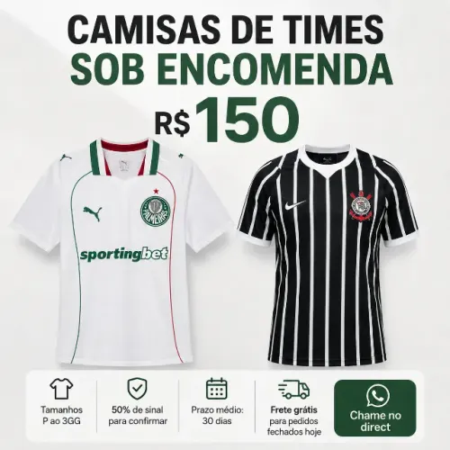 Camisa de Time Sob Encomenda | Qualquer Time | P ao 3GG