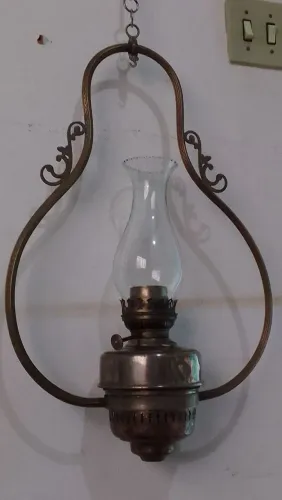 Lustre de lampião de teto antigo 63 cm