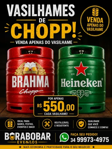 Vasilhames de Barril de Chopp Heineken e Brahma!!