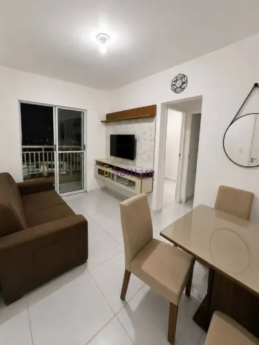 Alugo apartamento semi mobiliado no Village das Palmeiras II com 2 quartos (1 suíte)
