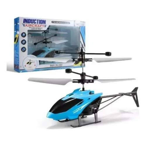 helicóptero brinquedo voador com sensor de mão recarregável azul tk-2386