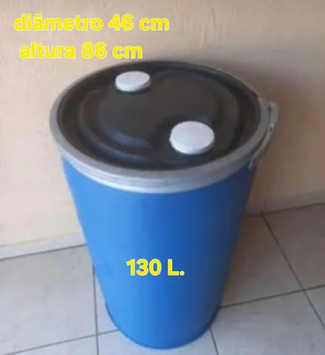 Tambor plástico 130 L. Reforçado 