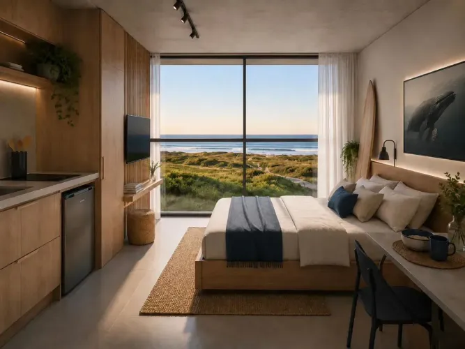 STUDIO VISTA MAR A 150MTS DA PRAIA DO CAMPECHE COM AREA TOTAL 15M2.