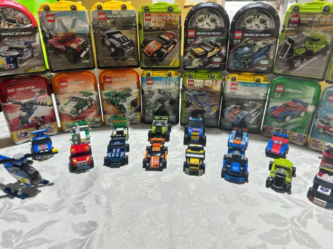 Coleção LEGO Racers + Creator Original | 13 Conjuntos | Latas e Manuais