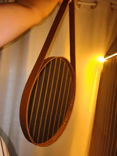 Espelho Adnet caramelo 40cm decoração
