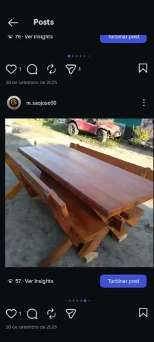 Mesas de coqueiro (sob encomenda)