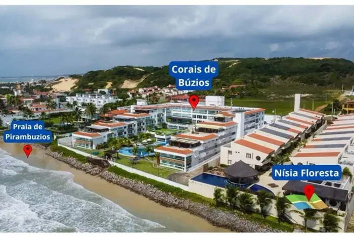 Lindo Apartamento Alto Padrão 2/4 Suite 80m² Beira-Mar No Corais de Búzios