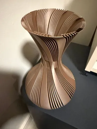 Vaso decorativo espiral moderno 3d