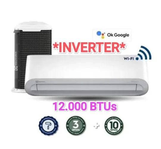 Ar Split Electrolux INVERTER 12000 BTUs + Novo + nota + 3 Anos Garantia.