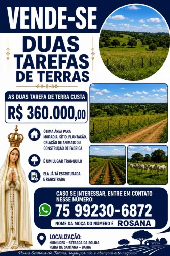 Vende-se duas tarefas de Terra