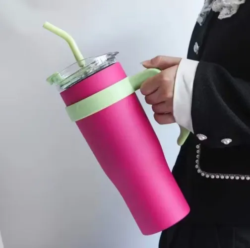 Copo 1,2 litros com canudo térmico garrafa