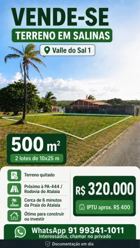 Oportunidade Valle do Sal Terreno Quitado - 500m2