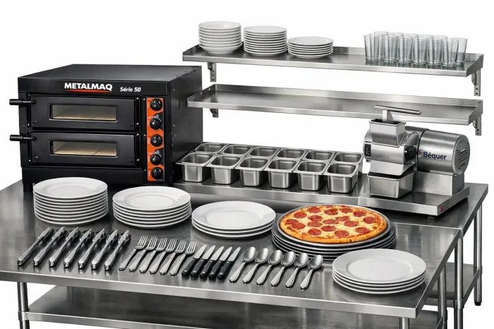 ? KIT COMPLETO PARA PIZZARIA - PRONTO PARA TRABALHAR ?