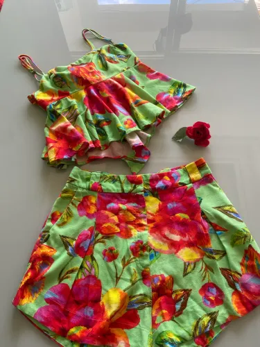 Conjunto FARM short e batinha, tamanho PP
