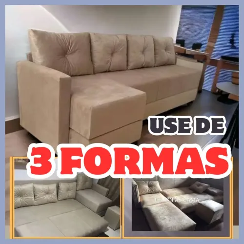 1 SOFÁ com 3 FORMAS de uso, ESPETACULAR!