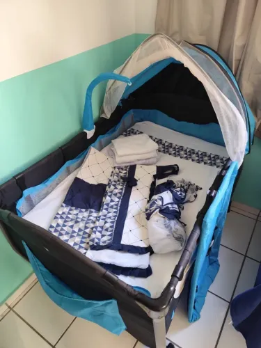 Berço Portátil Baby Style Completo - Com Mosquiteiro + Colchão
