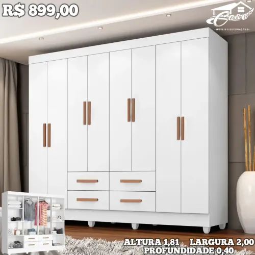 Guarda Roupa Casal R$ 899,00