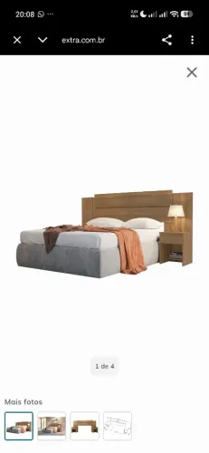 Cabeceira para Cama Box Casal Demóbile Luna 