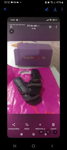 Sandália sapatela n 36 e blusa marca garage