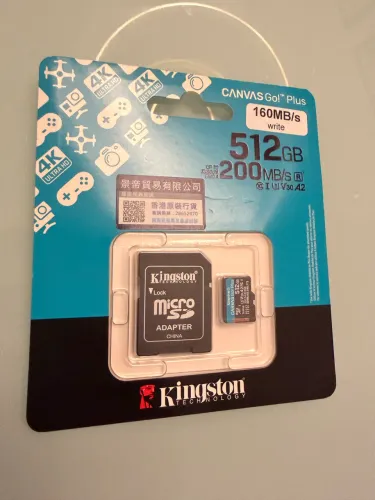 Micro sdxc Kingstone 512gb go plus canvas + adaptador
