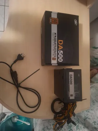 (USADO) Fonte Deepcool DA500, 500W, 80 Plus Bronze, PFC Ativo .