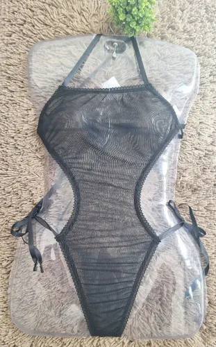 Body sensual em tule preto - novo