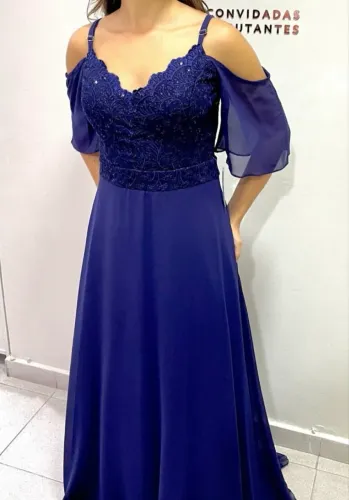 Vestido azul marinho