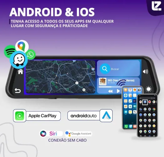 MULTIMÍDIA RETROVISOR - ANDROID/IOS