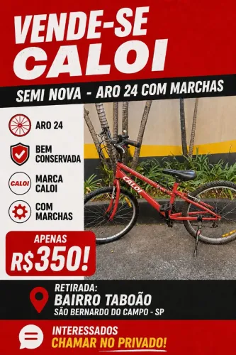 Bike Caloi aro 24 com marchas