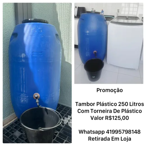 Tambor 250 litros, bombona com torneira de plástico, barrica lavada, continham alimentos 