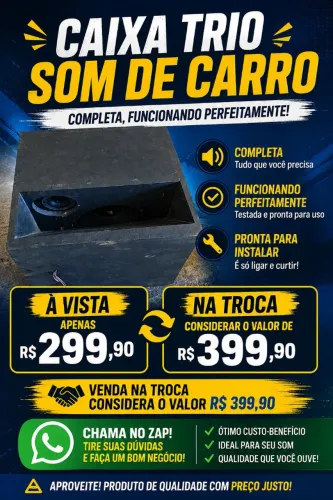 Caixa trio automotivo