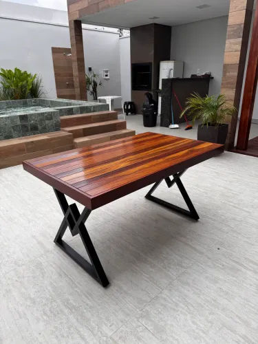 Mesa Industrial em Madeira Nobre - CUMARU