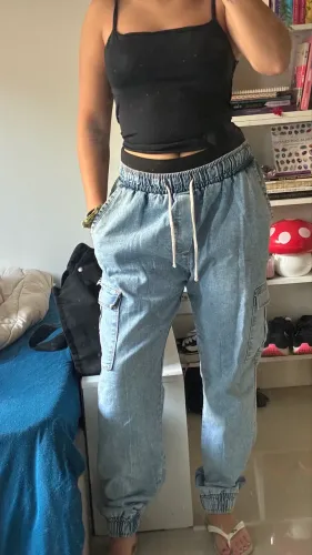 Calça Jeans Jogger