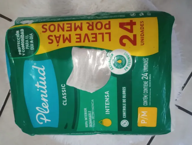 Fralda geriatria plenitud Tam P/M com 24 unidades