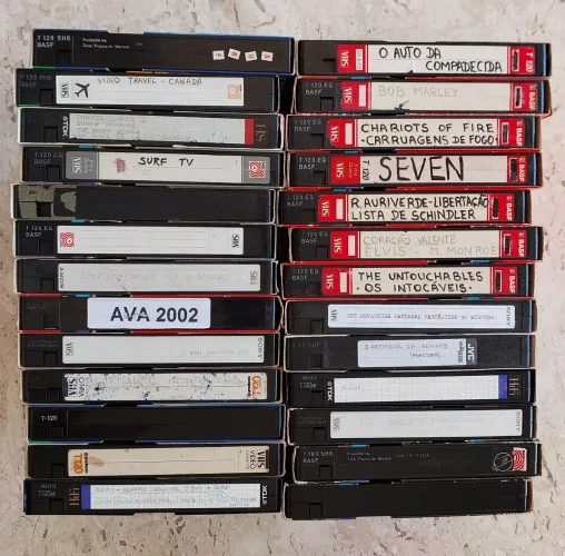 Lote 26 Fitas VHS usadas diversas marcas para regravar