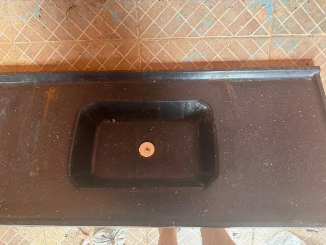 Pia de cozinha com válvula + suporte 