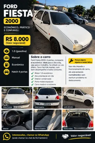 Ford Fiesta GL 1.0 5P 2000